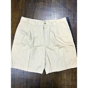 VTG 90s Puritan Khaki Chino Shorts Dadcore Retro Prep Pleated Front 38x8 Grandpa